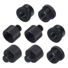 8Pcs Mic Stand Adapter 5/8 Female to 3/8 Male 3/8 Female to 5/8 Male Black