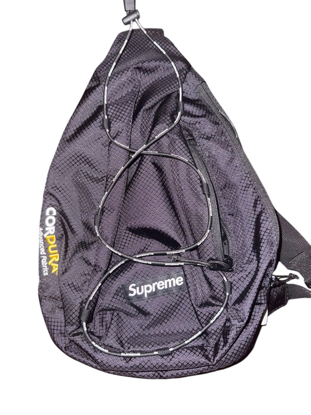 SS22 Supreme Sling Bag Noir Sac à Dos Taille Sac à Bandoulière Résistant à l'Eau