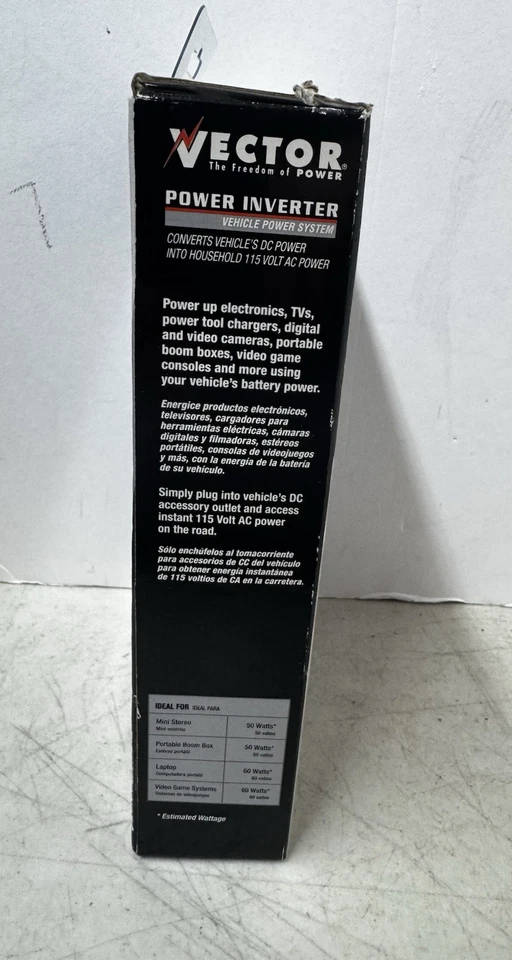 Vector VEC1040A 100W 12v DC to 110v AC 100W Power Inverter Car Adapter NOS - Image 4 of 4
