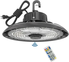 150W UFO LED High Bay Light w/ Motion Sensor, Remote, 21000LM IP65 Shop Lamp