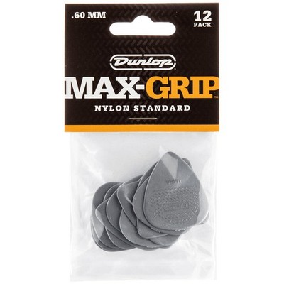 Plektrum Dunlop MAX GRIP Nylon 0,60mm (12Stck) Plek Pick NEU