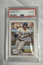 ? 2020 Bowman Gavin Lux Rookie Card #71 PSA 10 GEM MINT LA Dodgers RC ?. rookie card picture