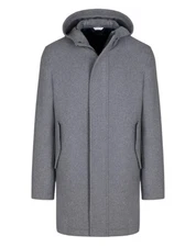 NWT MANUEL RITZ GREY WOOL MIXED CLOTH COAT 3932H8317FC 253738 SIZE L