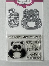 The Stamps Of Life Panda Pudgie Clear Photopolymer Stamps & Dies