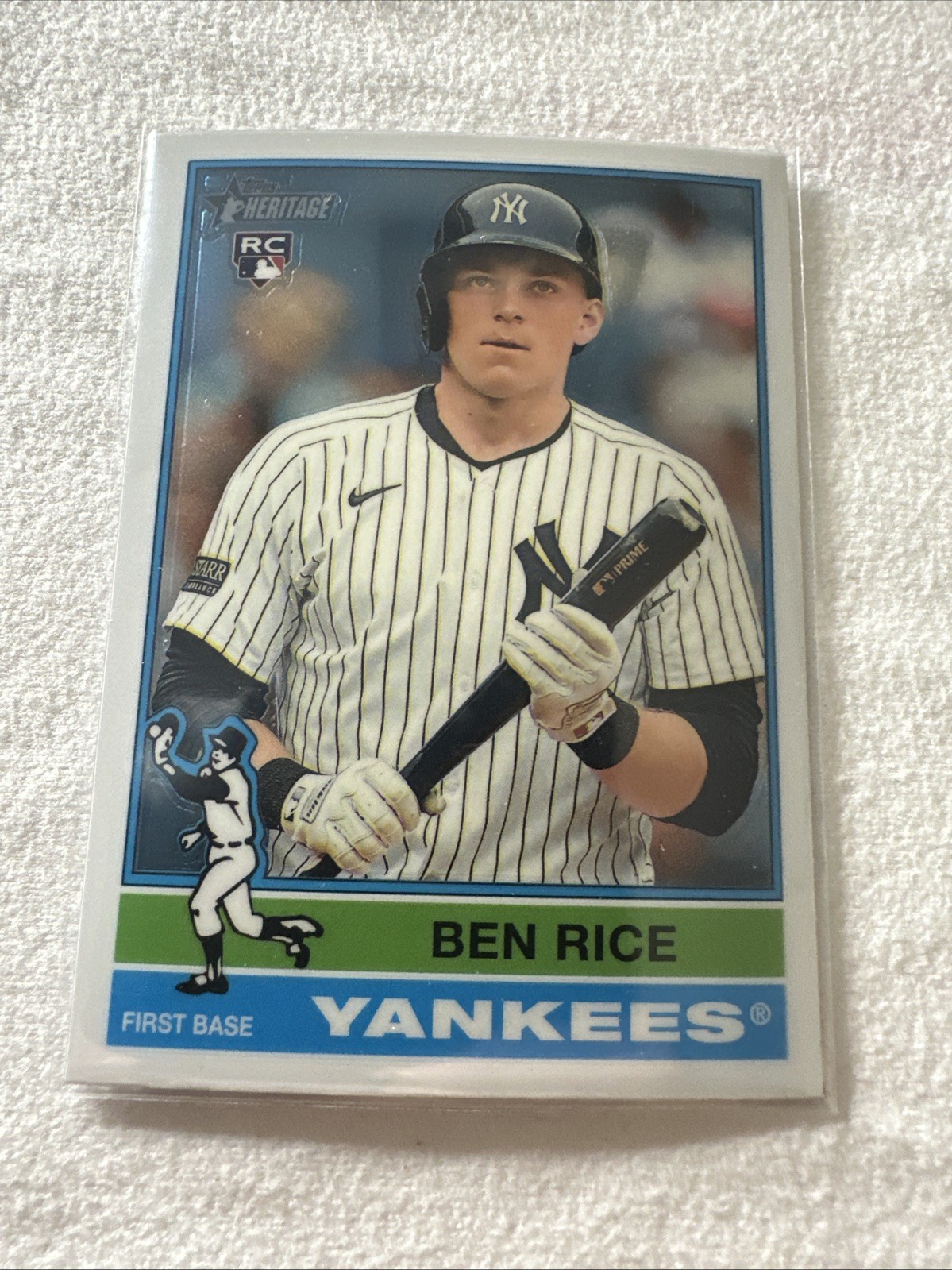 Ben Rice 2025 Topps Heritage #406 Chrome RC