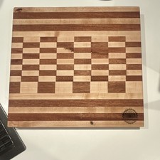 Eli's Woodcraft Contemporary Wooden Chess Board Brown Light Brown