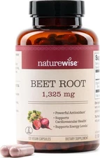 NatureWise Beet Root Capsules 1325mg with Organic Beetroot - Nitric Oxide for -