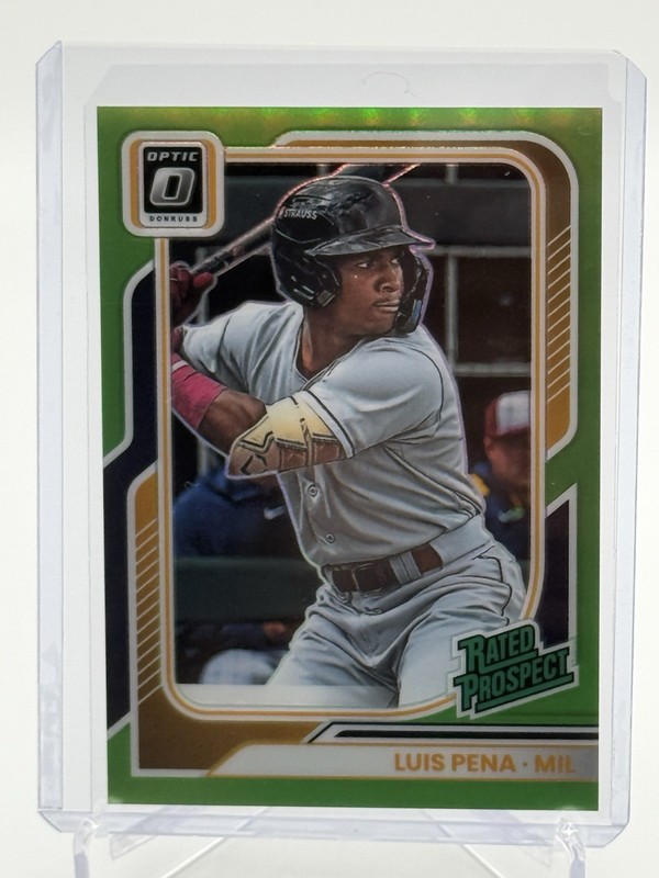 2026 Panini Donruss Baseball Rated Prospect Luis Pena 15/149 Milwaukee Brewers