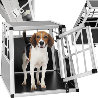 Tectake  Hundebox Auto Oder Hundebox Für Zuhause. Aluminium Hundetransportbox, L
