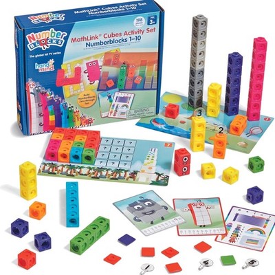 MathLink Cubes Numberblocks 1-10 Activity Set, 30 Preschool Learning Activiti...
