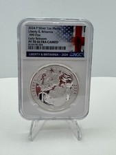 2024 Liberty & Britannia NGC PF70 ULTRA CAMEO Liberty & Britannia .999 Fine FDOI