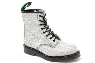 Solovair NPS Shoes Made in England 8 Loch Grey Dragon Croc Derby Boot