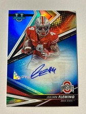 Julian Fleming 2022 Bowman U Chrome BLUE /150 Rookie Auto Refractor Penn State