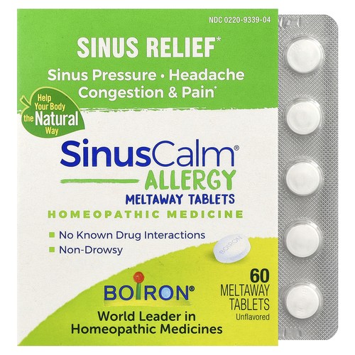 SinusCalm® Allergy, Unflavored, 60 Meltaway Tablets