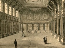 Interior of Drapers Hall 1897 Headquarters of Worshipful Company o- Old Photo