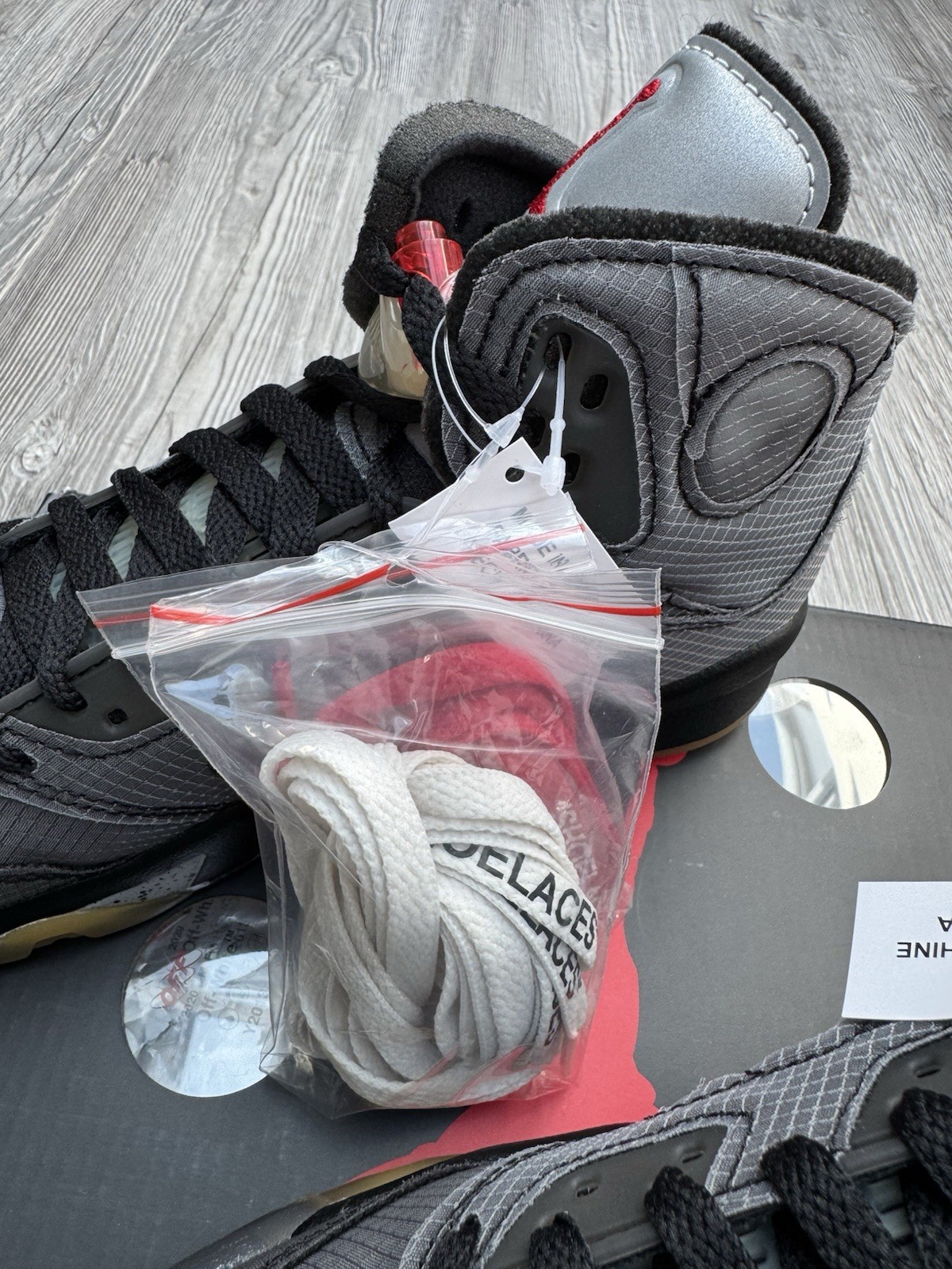 Nike Air Jordan 5 Retro Off-White Mid Muslin Size 6UK Brand New Unworn Rare image 10