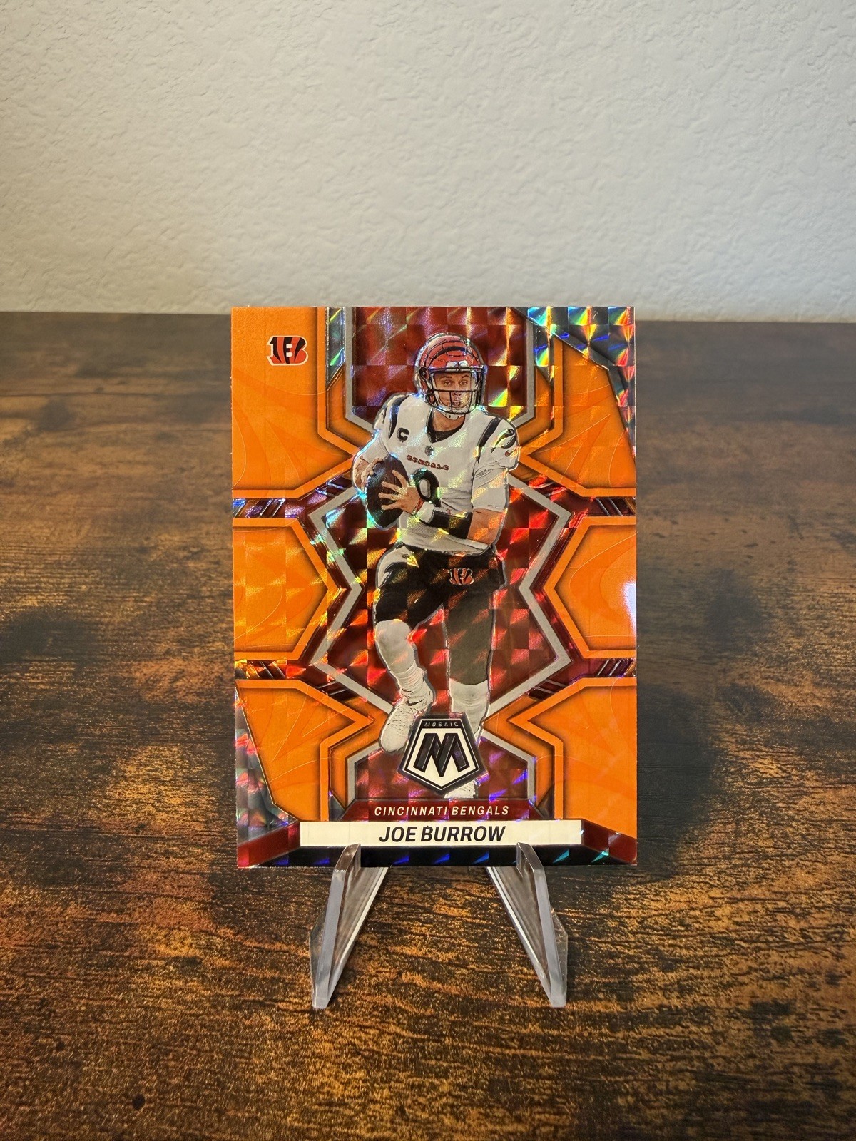 2022 Panini Mosaic Joe Burrow #39 Orange Reactive Prizm Bengals 