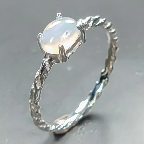 Fashion jewelry Natural Opal Ring 925 Sterling Silver Size 7.25 /R464494