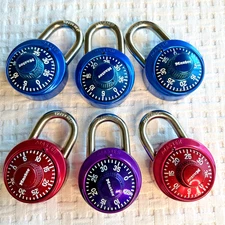 Lot Of 6 New Master Locks Gym Locker Bike Lock Combination Padlocks