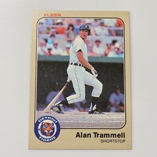 Alan Trammell Detroit Tigers 1983 Fleer #344 Baseball Card