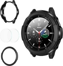 3 in 1 Rugged TPU Armor Bumper Case for Samsung Galaxy Watch 4 46mm  2 Screen P