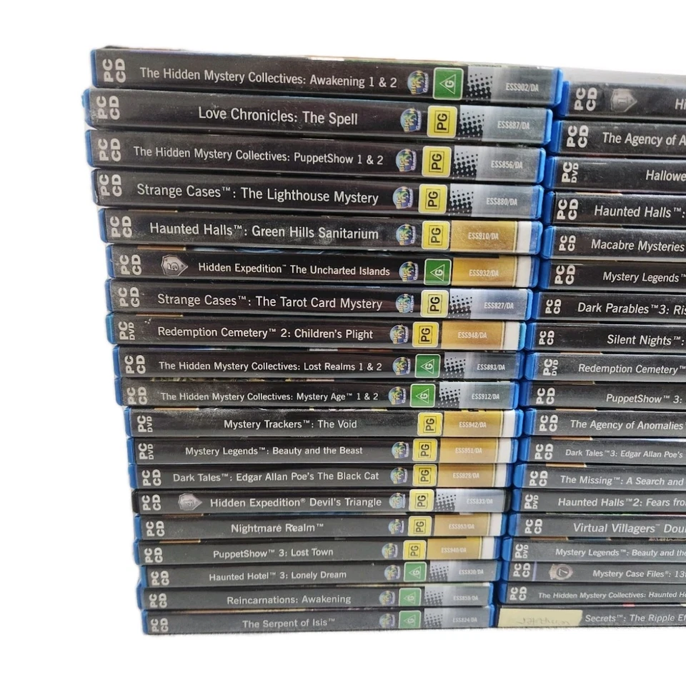 PC CD-Rom Games Mystery Quiz Hidden Object Mystery x 38 BULK LOT Big fish games - Image 2 of 4