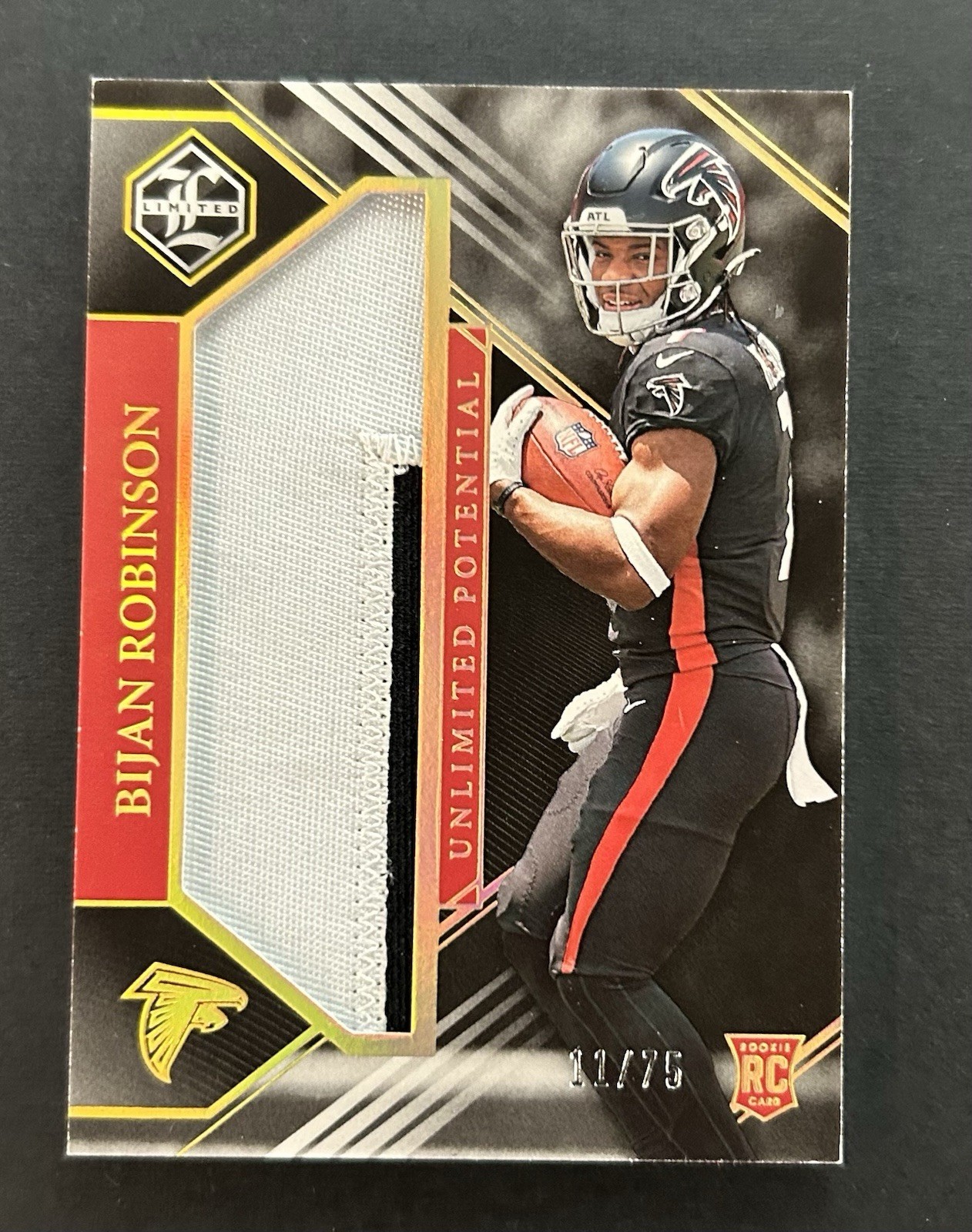 Bijan Robinson Panini Limited Unlimited Potential Relics #LPBR Silver Spotlight