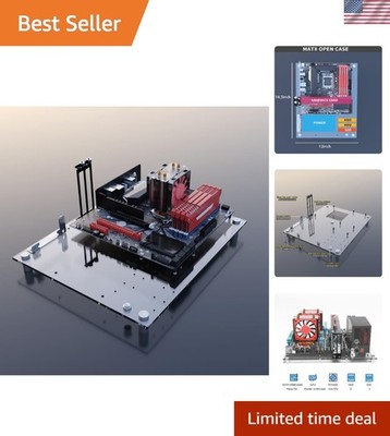 Sleek Acrylic Open Frame PC Case for MATX & ITX Motherboards   Air-Cooled Design
