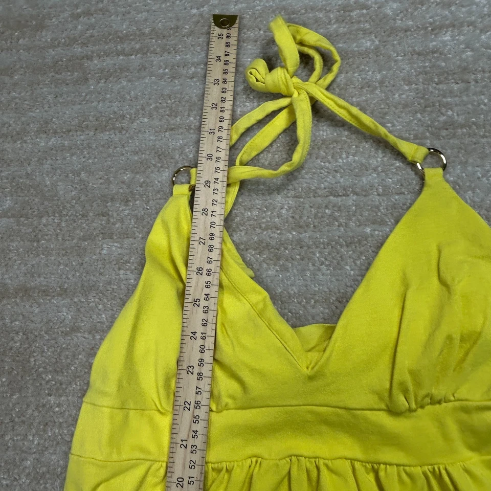 Moda International Womens Medium Yellow Halter Summer Casual Dress - Image 2 of 4