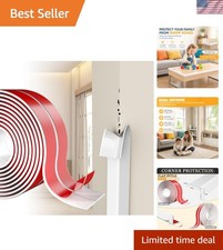 Wall Corner Protector Self-Adhesive Flexible   Durable Rubber, Furniture Edge...