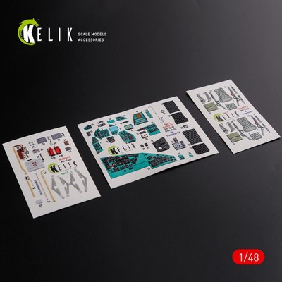 3D Decals Mi-24D Hind-D interior for Trumpeter kit Scale Model 1:48 KeliK K48092