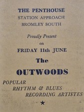 The Penthouse Club, Bahnhofsanflug, Bromley, Werbekarte 60er Jahre