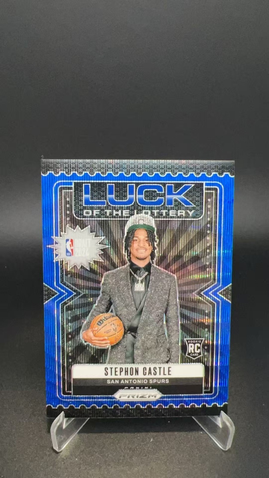 2024 Panini Prizm Stephon Castle RC Luck of The Lottery Blue Wave /175 #20149 RG
