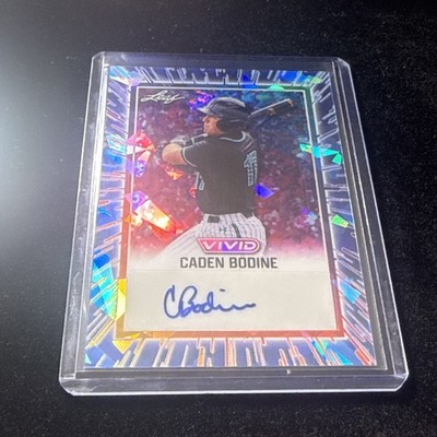 CADEN BODINE 2025 LEAF VIVID BASEBALL BLUE CRACKED ICE AUTO /6 ORIOLES   