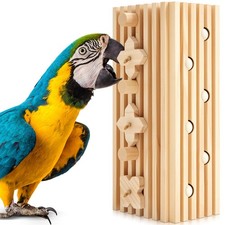 12 x 5 x 4 Inches Extra Large Macaw Toys Bird Parrot Toy Activity Block Multi...