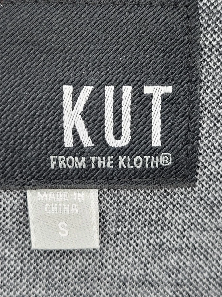 Kut from the Kloth Blazer Womens Small Black Stripe Knit Open Front Career Boho - Image 3 of 4