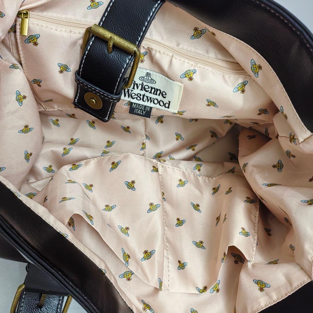 Vivienne Westwood Accord Tote Bag Orb Embossed Black Bag Outlet Product