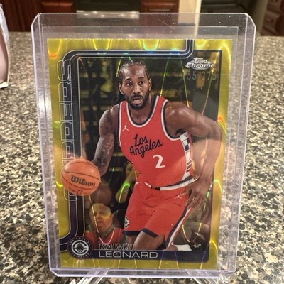 2025-2026 Topps Chrome Basketball Kawai Leonard #44 Yellow Lava 155/275 Clippers