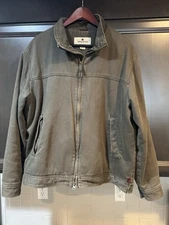 Woolrich Men’s Canvas Sherpa Lined  Green Jacket Size Large 16034