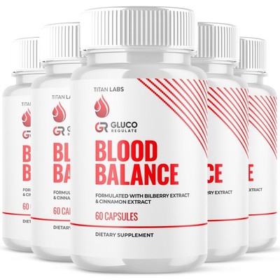 (5 Pack) Gluco Regulate Advanced Blood Support Formula GlucoRegulate 300 Capsule