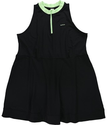 Reebok Womens Sleevesless Sport A-line Dress, Black, Plus Size, 2X 18-20W