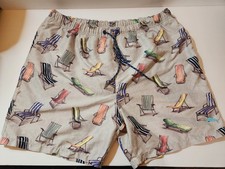 Tommy Bahama Swim Trunks Relax Board Shorts Naples Hawaiian XL Grey Beach Chair