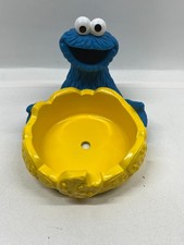vtg applause sesame street cookie monster cereal bowl holder