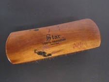 Vintage Star Shoe Shine Brush  100 Horsehair  6 3/4" x 2 1/4", Made in Brazil