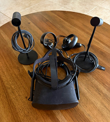Oculus Rift PC & Console VR Headset Bundle, Touch Controllers & 2 Sensors, Black