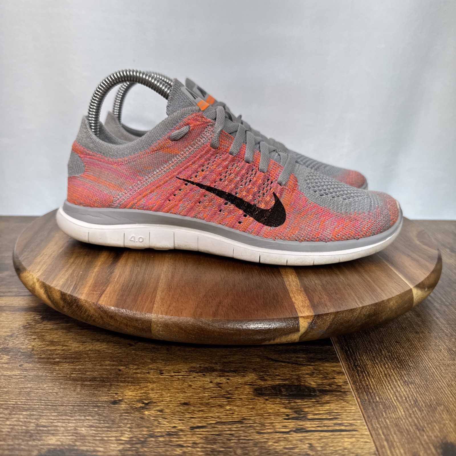 Nike Free Flyknit Running Shoes Womens Sz 7.5 Rainbow Athletic Road Trainers