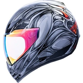 Icon Domain Helmet Full Face - Nouveau Silver - Adult Size Large 0101-18526 - Image 2 of 3