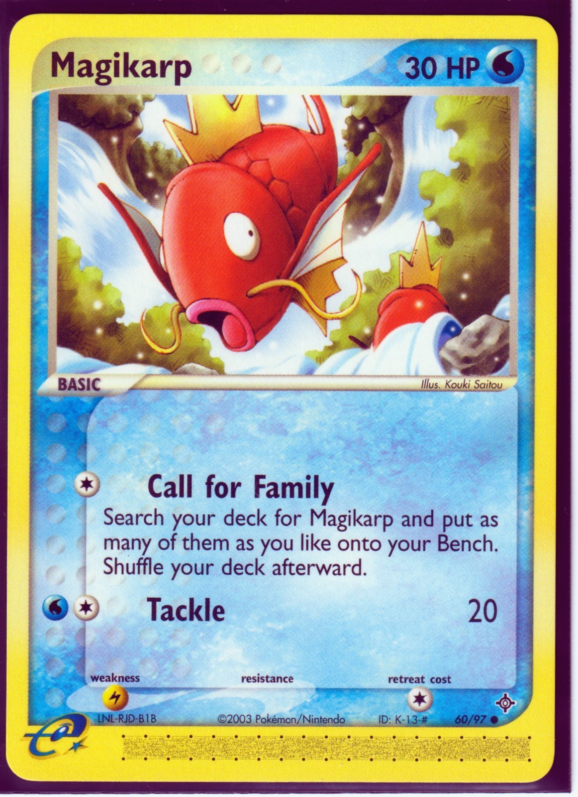 VINTAGE 2003 POKEMON MAGIKARP 60/97 EX DRAGON REGULAR  NM (M1)