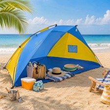 Pop Up Beach Tent Sun Shelter Anti-UV Outdoor Camping Hiking Tent with Carry Bag