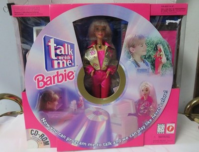 Vintage 1997 Talk with Me! Interactive Barbie Programmable Doll w/CD-ROM new